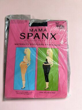 SPANX Mama Black Footless Maternity Tights Size B NEW NWT